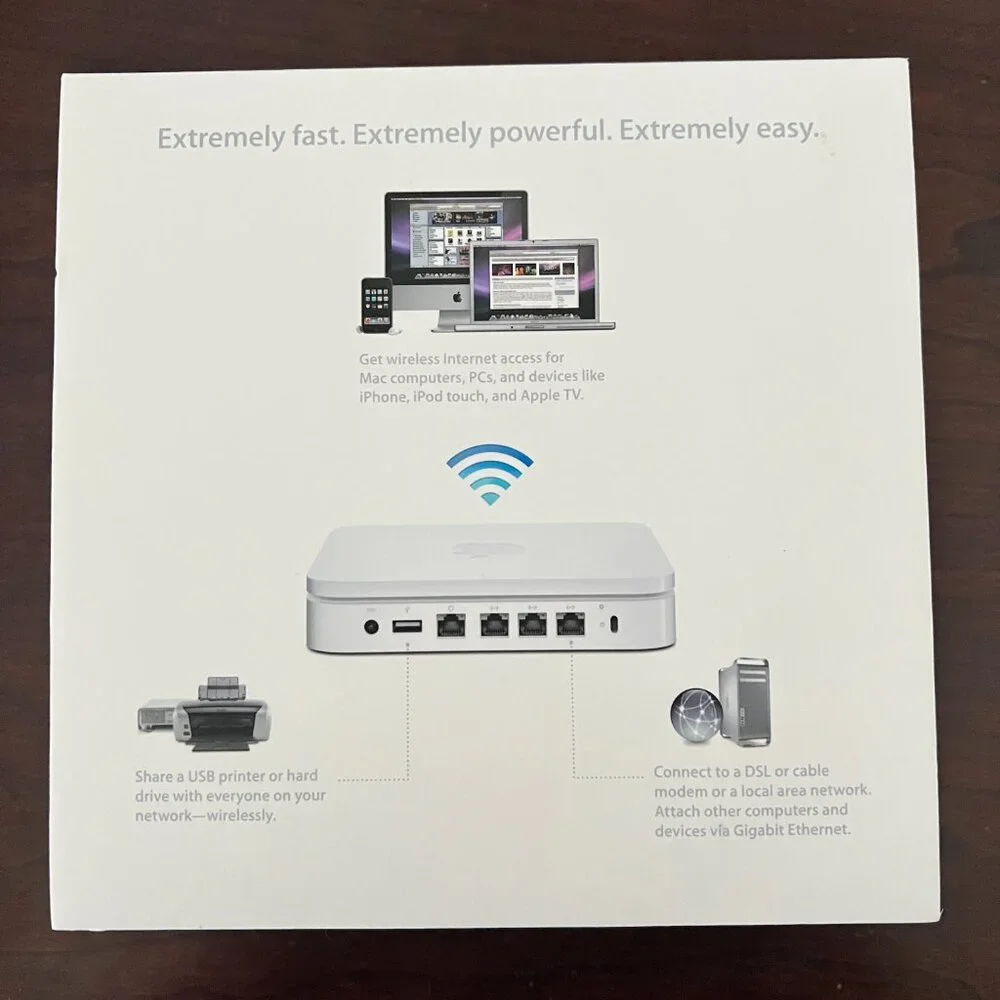APPLE AirPort Extreme Station 802.11n Wi-Fi Router‎ (Model No. A1354)